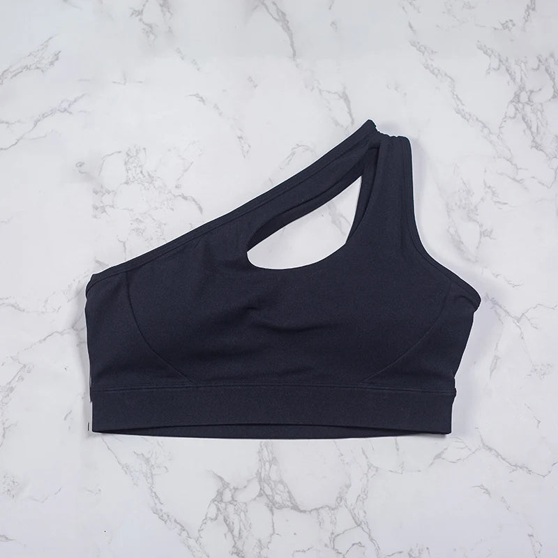 Womens One Shoulder Sports Bras Yoga Top Vest Yoga Gym Outdoor Sport Running Fitness Underwear The Clothing Company Sydney