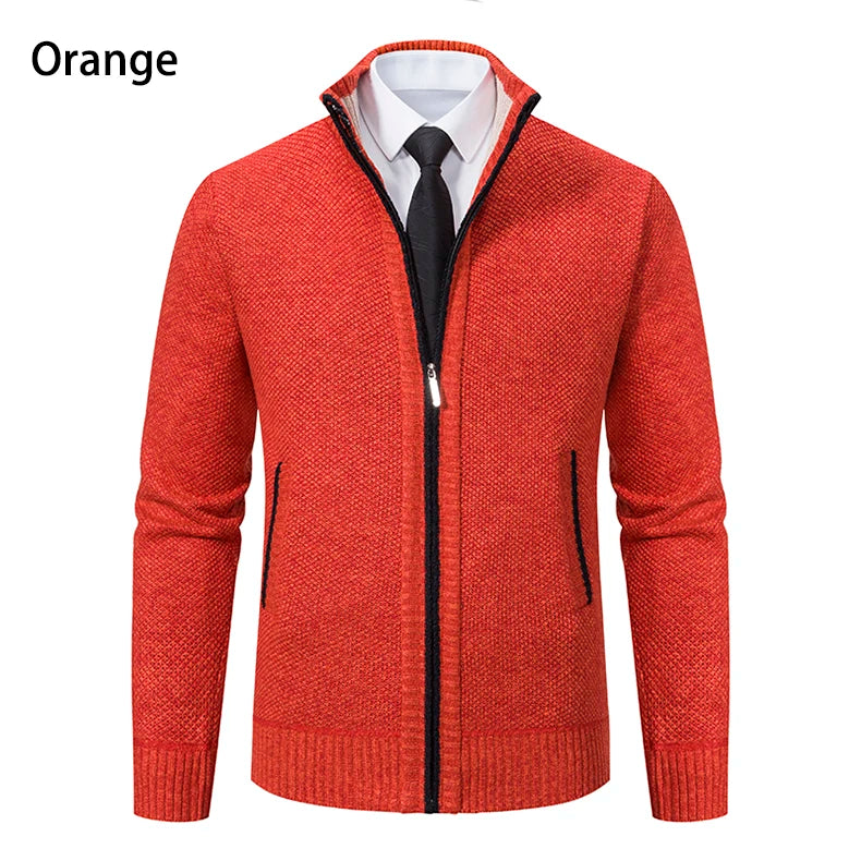 Men's Casual Stand Collar Sweater Zipper Cardigan The Clothing Company Sydney