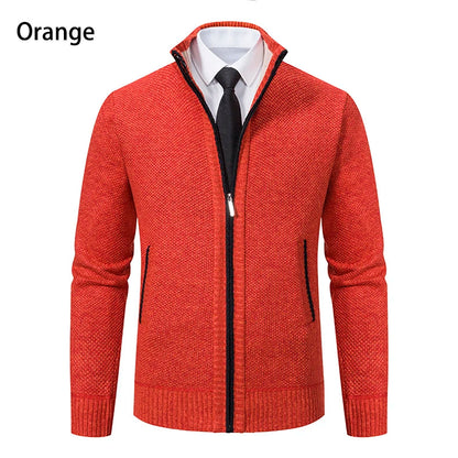 Men's Casual Stand Collar Sweater Zipper Cardigan The Clothing Company Sydney
