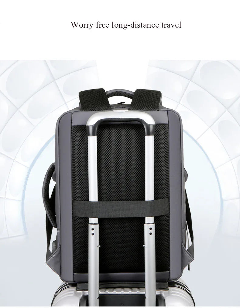 Large Backpack USB Charging Laptop Bagpack Waterproof Business Travel Cabin Hand Luggage Back Pack Bag - The Clothing Company Sydney