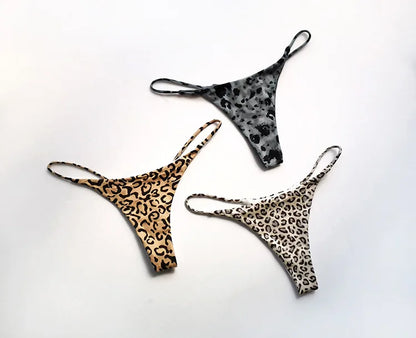 5 Pack Cotton G String Leopard Women Panties Flower Briefs Thong Low Waist T-back Underwear Seamless Lingerie - The Clothing Company Sydney