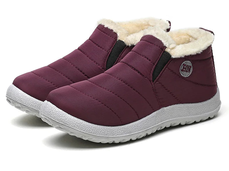 Men's Winter Ankle Boots – Slip-On Fur-Lined Waterproof Snow Shoes The Clothing Company Sydney