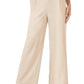 High Waisted Fashion Wide Leg Trousers Womens Loose Casual Lightweight Soft Button Closure 2 Pockets Pants The Clothing Company Sydney