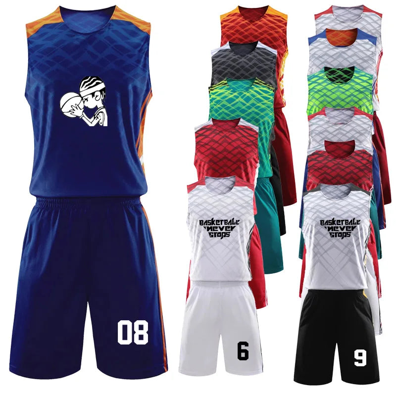 Customized Reversible Basketball Jersey Set Men Women Kids Quick Drying Jersey and Shorts Set - The Clothing Company Sydney