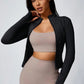 Women's Zipper Turtleneck Sports Long-Sleeve Sports Top, Gym Wear Ladies' Sportswear for Indoor Outdoor Jacket The Clothing Company Sydney