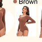 Spandex Elastic Body Suit Shapewear Women Body Shaper Long Sleeve Round Neck Seamless Shapers