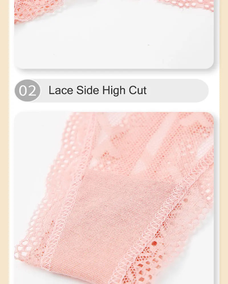 4 Pack Womens Lace Panties Low Rise Thongs Female G-String Underwear High Elastic Waist Soft Intimates Lingerie - The Clothing Company Sydney