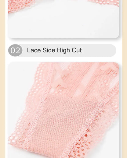 4 Pack Womens Lace Panties Low Rise Thongs Female G-String Underwear High Elastic Waist Soft Intimates Lingerie - The Clothing Company Sydney