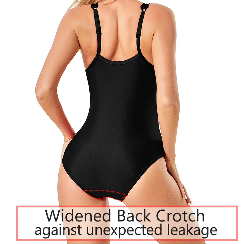 Menstrual Swimsuit Woman One Piece Period Swimwear Leak Proof Menstruation Period Underwear Absorbent Beachwear The Clothing Company Sydney
