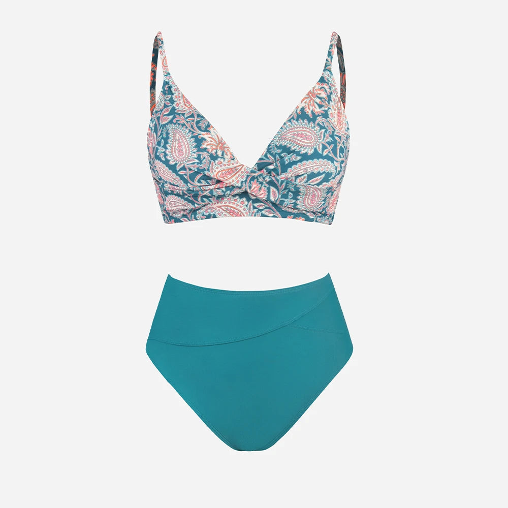 2 Piece High Waist Swimsuit Bikini Set The Clothing Company Sydney