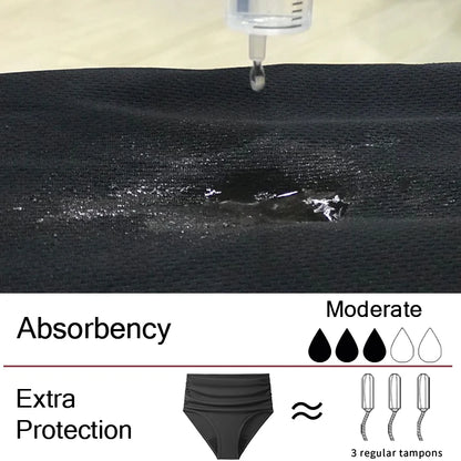 4-Layer Leak Proof Period Swimwear Bikini Bottoms Absorbent Beachwear Panties Plus Size Menstrual Swimsuit - The Clothing Company Sydney