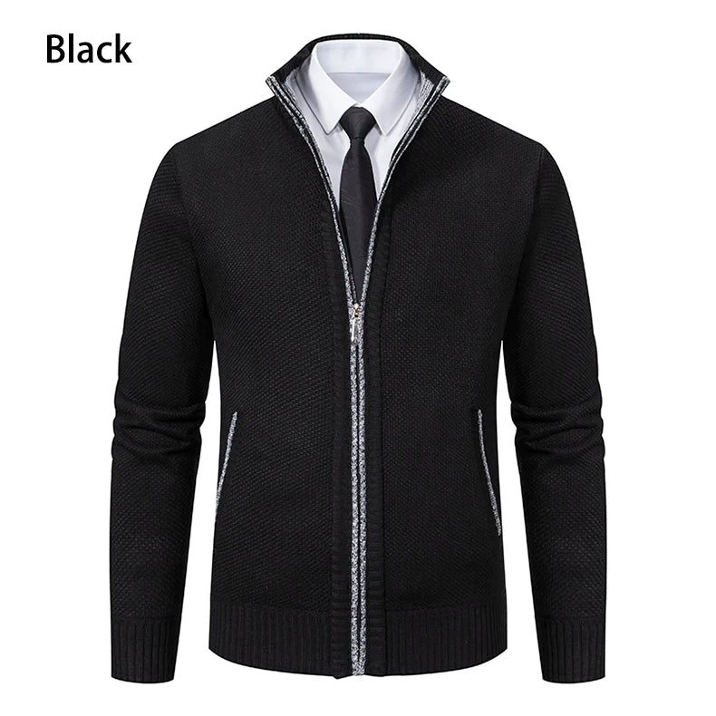 Men's Casual Stand Collar Sweater Zipper Cardigan The Clothing Company Sydney