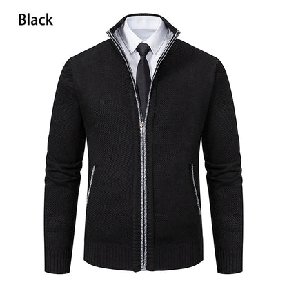 Men's Casual Stand Collar Sweater Zipper Cardigan The Clothing Company Sydney