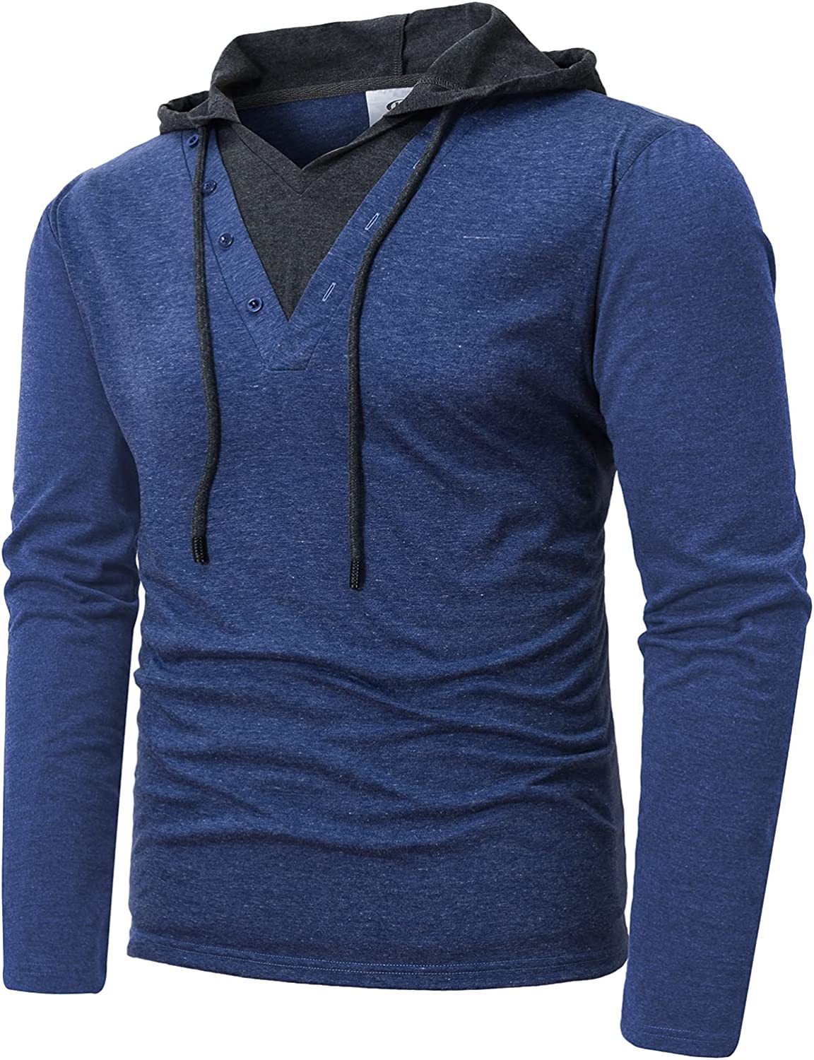 Men's Hoodies Sweatshirts Long Sleeve Solid Patchwork Single Breasted Drawstring Lightweight Casual Street Home Clothing Top The Clothing Company Sydney