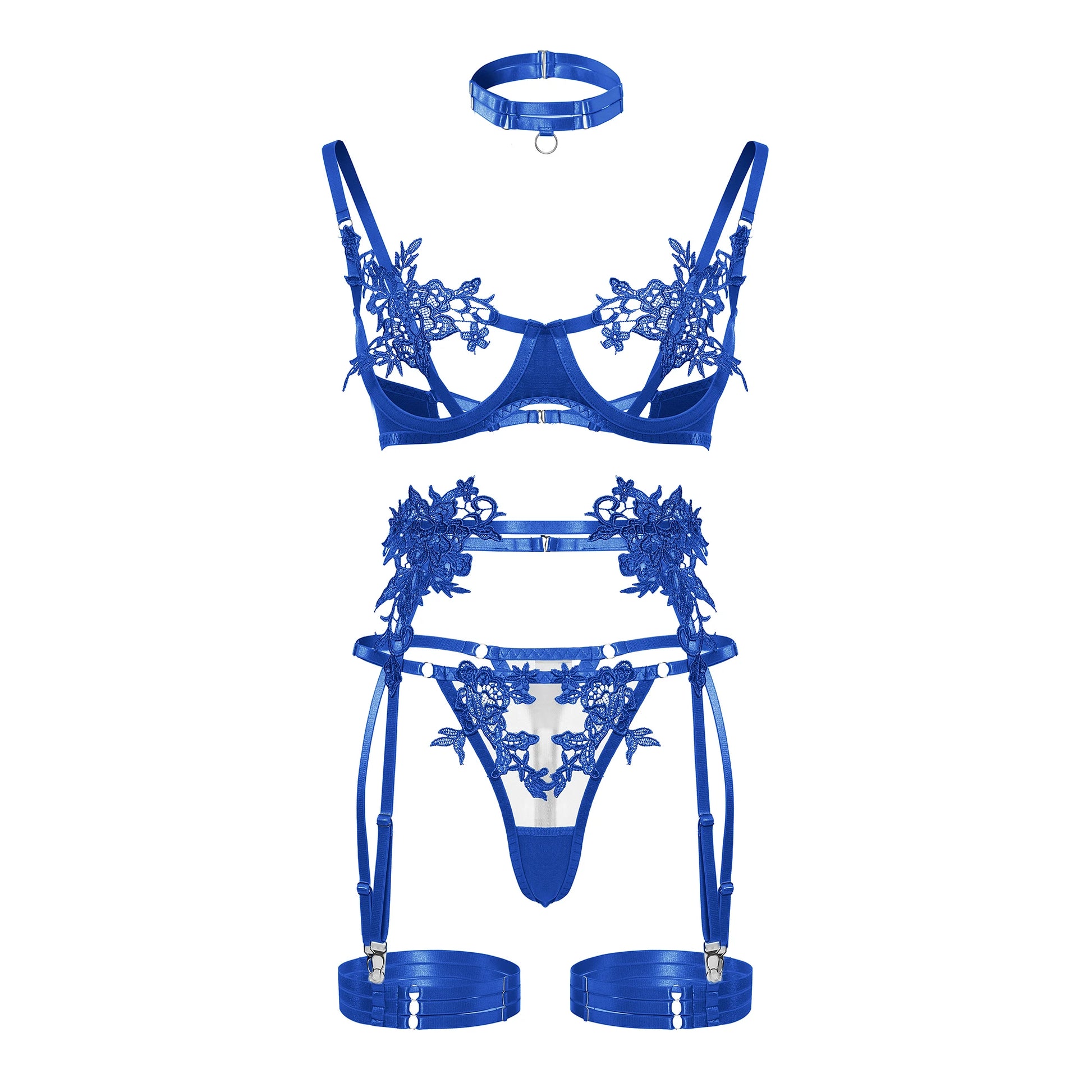 Lingerie Open Bra See Through Fancy Underwear Luxury Lace Outfits Intimate Lingerie Set - The Clothing Company Sydney