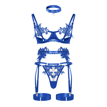 Lingerie Open Bra See Through Fancy Underwear Luxury Lace Outfits Intimate Lingerie Set - The Clothing Company Sydney