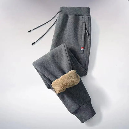 Winter \ Warm Casual Pants Men's Fitness Jogging Sweatpants Drawstring Bottoms Fleece Straight Trousers - The Clothing Company Sydney