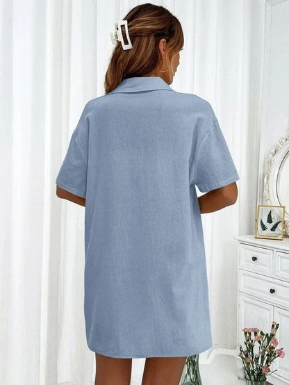 Casual Loose Single-breasted Top And Drawstring Shorts Set Fashion Ladies Suits Summer 2 Piece Set  Matching Outfits - The Clothing Company Sydney