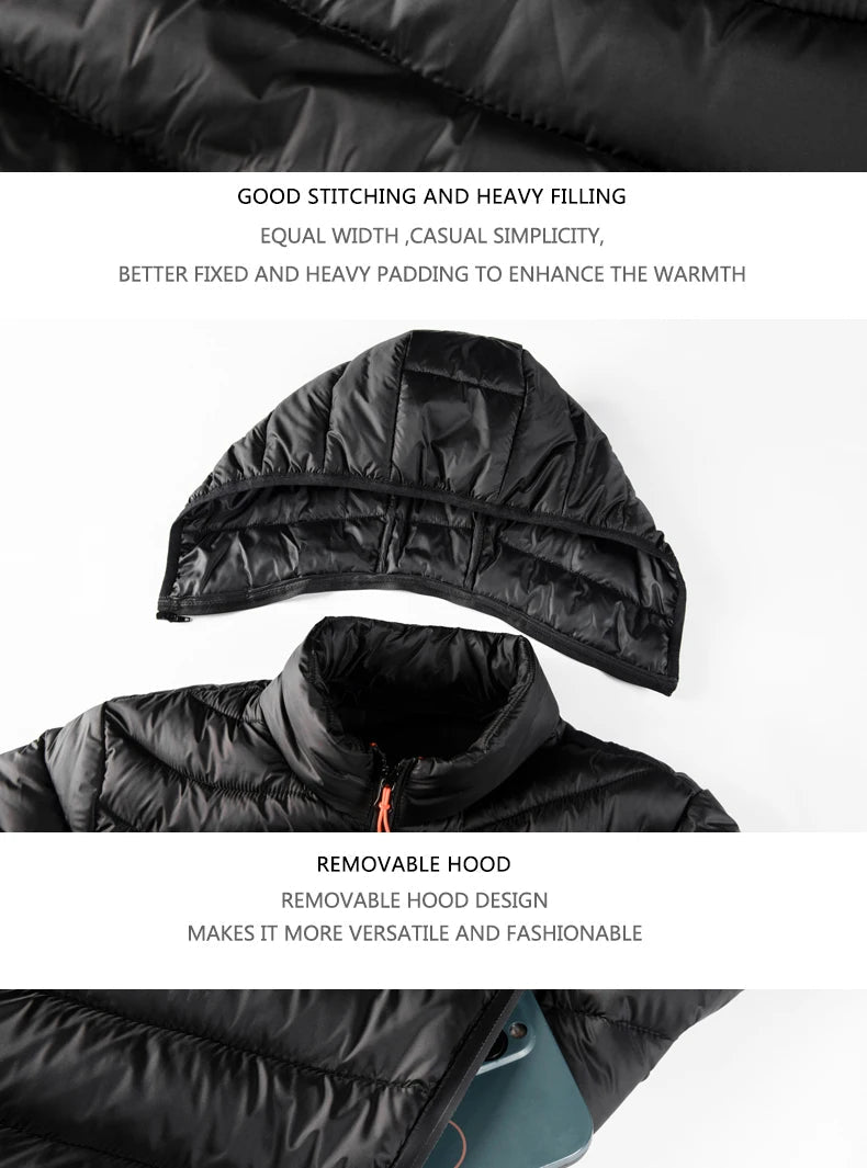 Men’s Hooded Winter Parka – Windproof Thick Casual Jacket with Detachable Hat The Clothing Company Sydney