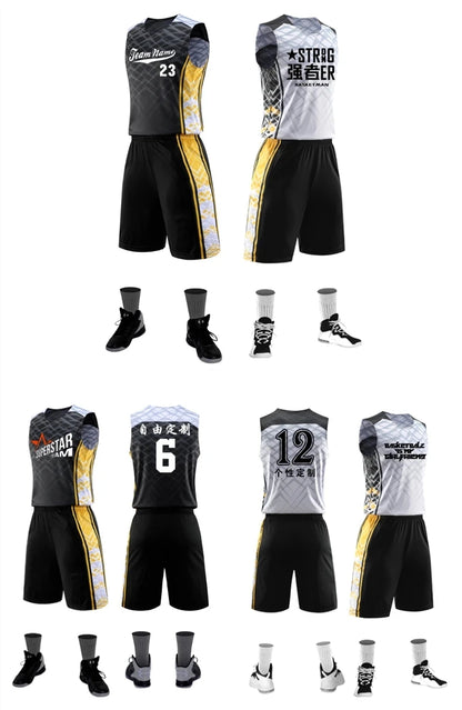 Customized Reversible Basketball Jersey Set Men Women Kids Quick Drying Jersey and Shorts Set - The Clothing Company Sydney