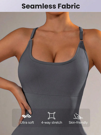Women's Jumpsuit Short Bodycon High Elasticity Nylon Bodysuit Yoga Sports Workout Gym One Piece Criss Cross Activewear - The Clothing Company Sydney