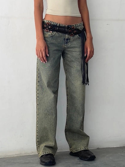 Y2K High Waist Baggy Jeans Women's Fashion Loose Denim Wide Leg Pants Casual Female Clothing The Clothing Company Sydney