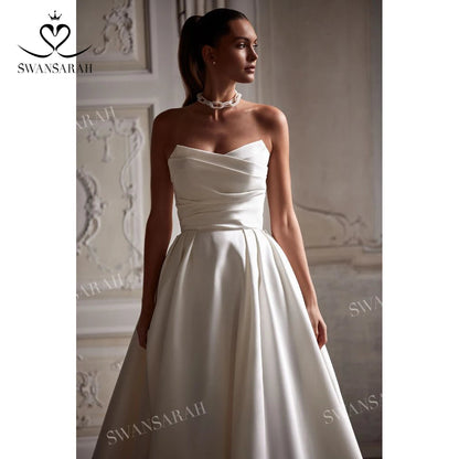 Off the Shoulder A-Line Wedding Dress Long Sleeve Pearl Princess Bride Gown Dress The Clothing Company Sydney