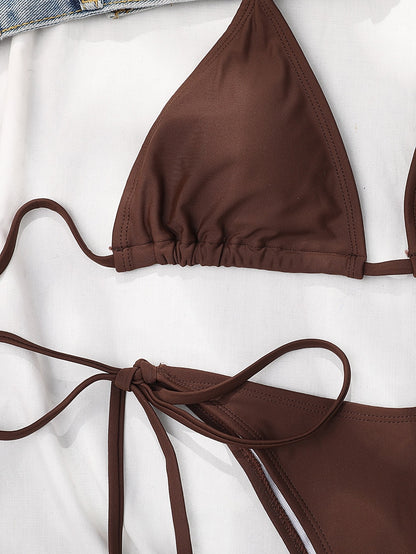 2 Piece Micro Bikini Criss Cross Swimwear Bandage Woman Swimsuit Thong Bikinis Set Women's Bathing Suit Beachwear The Clothing Company Sydney