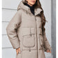 Hooded Parkas Women's Plus Size Casual Hooded Pocket Women Down Jacket Coat Outwear - The Clothing Company Sydney