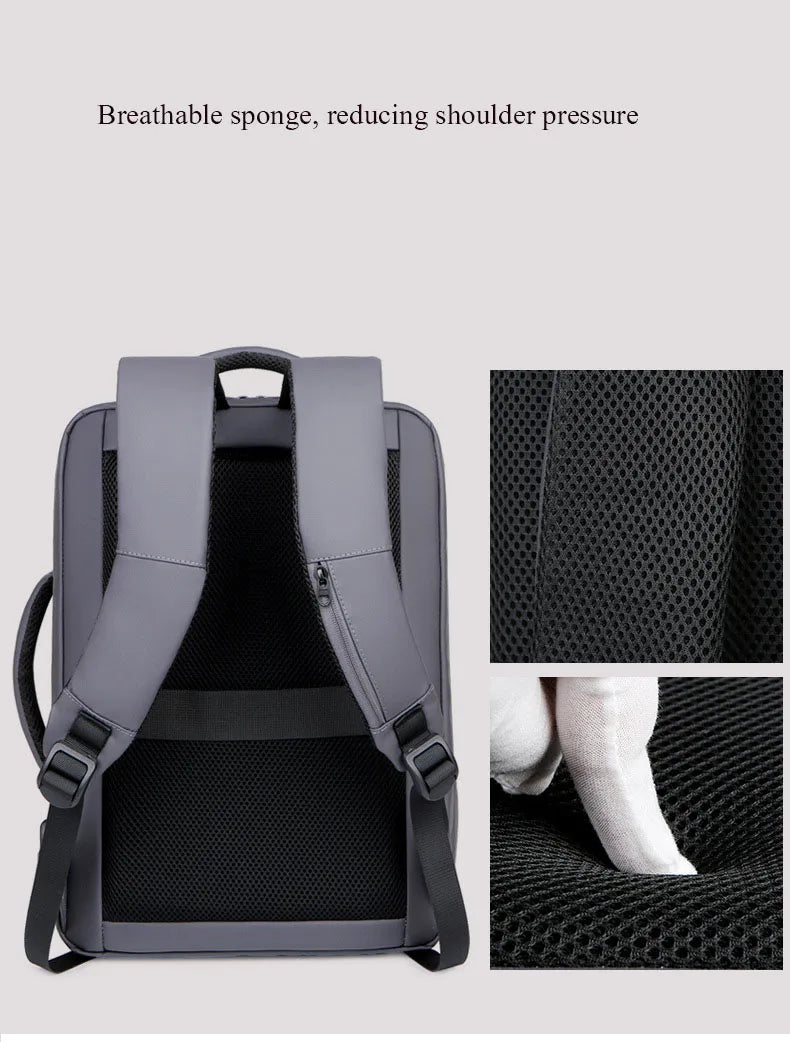 Large Backpack USB Charging Laptop Bagpack Waterproof Business Travel Cabin Hand Luggage Back Pack Bag - The Clothing Company Sydney