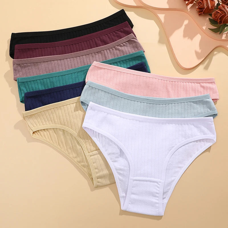 9 Pack Cotton Panties Women Underwear Striped Panty Female Soft Lingerie Briefs Underpant Intimates Set The Clothing Company Sydney