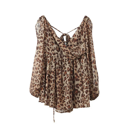 Green Pleated Mini Elegant V-neck Split Long Sleeve A-line Summer Lady Solid Backless Lace Up Dress - The Clothing Company Sydney