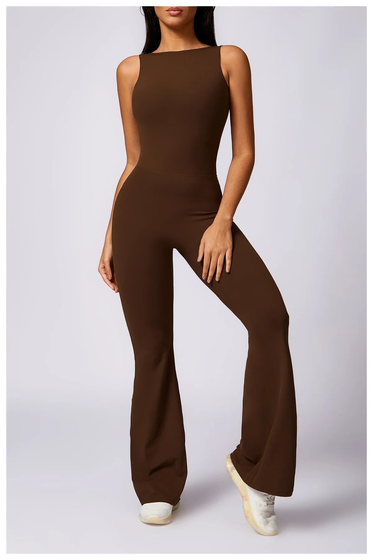 Women's V Back Jumpsuit Gym Set Sports Jumpsuit Training Yoga Suit Fitness Rompers Stretch Workout Bodysuits Sportswear - The Clothing Company Sydney
