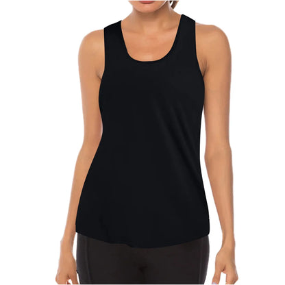 Women's Yoga Tops Loose Thin Sports Vest Breathable Sleeveless T-shirt Gym Fitness Running Shirts Tank Tops - The Clothing Company Sydney
