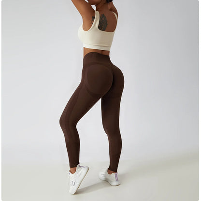 Women's Ribbed Seamless Yoga Pants High Waist Gym Leggings Sports Fitness Legging Running Tights - The Clothing Company Sydney