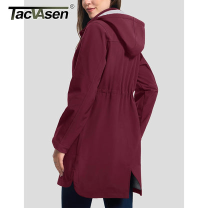 Long Fleece Lined Jackets Womens Warm Winter Softshell Jackets Windproof Hooded Rain Coat Outdoor Windbreaker Parka The Clothing Company Sydney