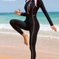 Women's Swimwear One piece Thin Diving Suit Long Sleeve Full Body Surfing Snorkelling Beach Wear Sunscreen Swimsuit - The Clothing Company Sydney