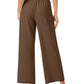 High Waisted Fashion Wide Leg Trousers Womens Loose Casual Lightweight Soft Button Closure 2 Pockets Pants The Clothing Company Sydney