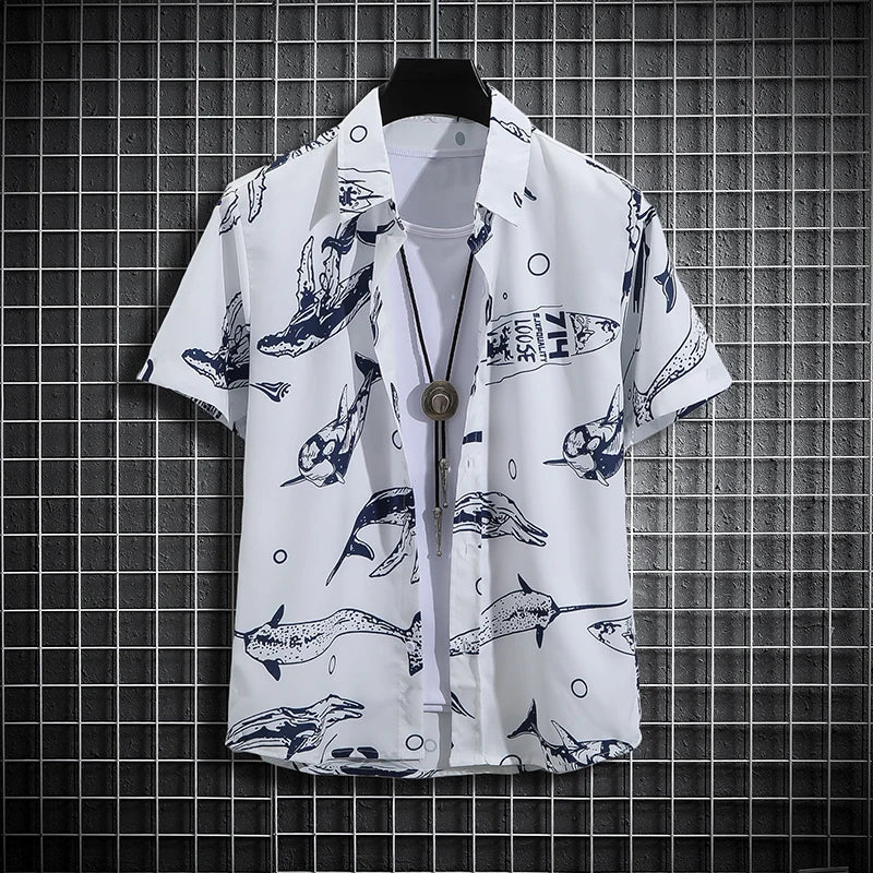 Men's Tropical Short Sleeve Printed Shirt  Unisex  Casual Tops - The Clothing Company Sydney
