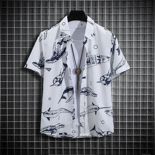 Men's Tropical Short Sleeve Printed Shirt  Unisex  Casual Tops - The Clothing Company Sydney