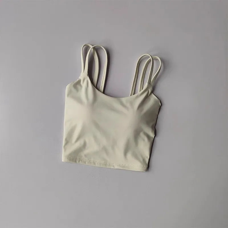 Women's Sports Bras Fitness Top Lingerie, Push Up Fixed Pad Yoga Bra Knotted Back Running Vest Gym Tops The Clothing Company Sydney
