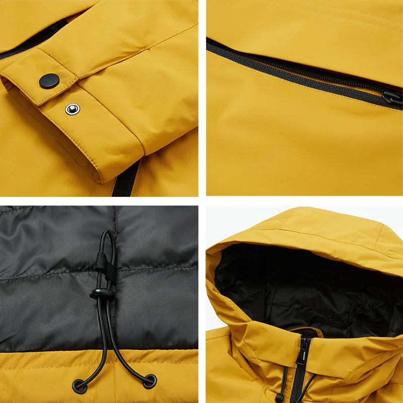 Men's  Lightweight Cotton Jacket Casual Trend Coat Male Windbreaker Coat hooded Jacket - The Clothing Company Sydney