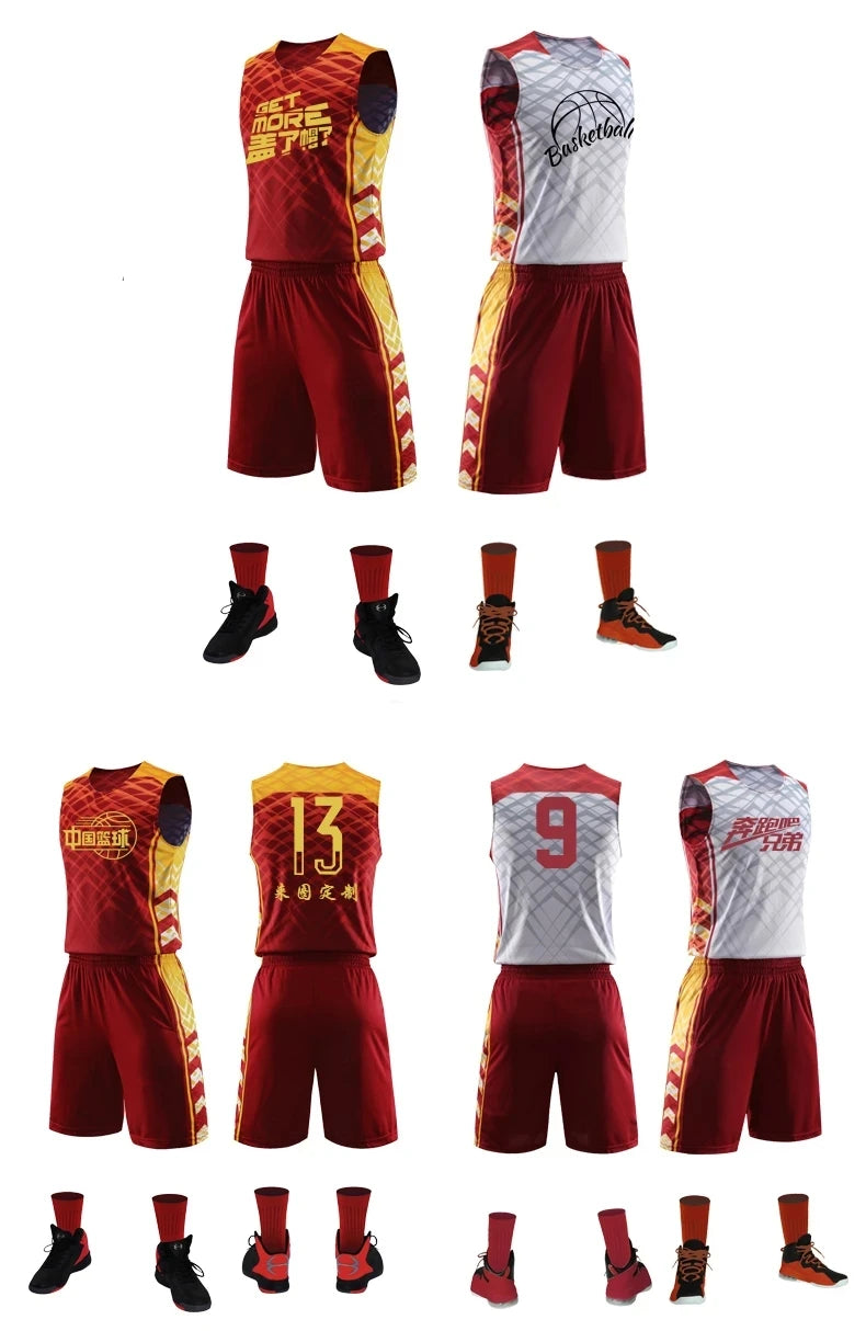 Customized Reversible Basketball Jersey Set Men Women Kids Quick Drying Jersey and Shorts Set - The Clothing Company Sydney