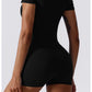 Summer Yoga Suit Women's Short One Piece Short Sleeve Gym Push Up Training Fitness Yoga Bodysuit Sportswear Outfit The Clothing Company Sydney