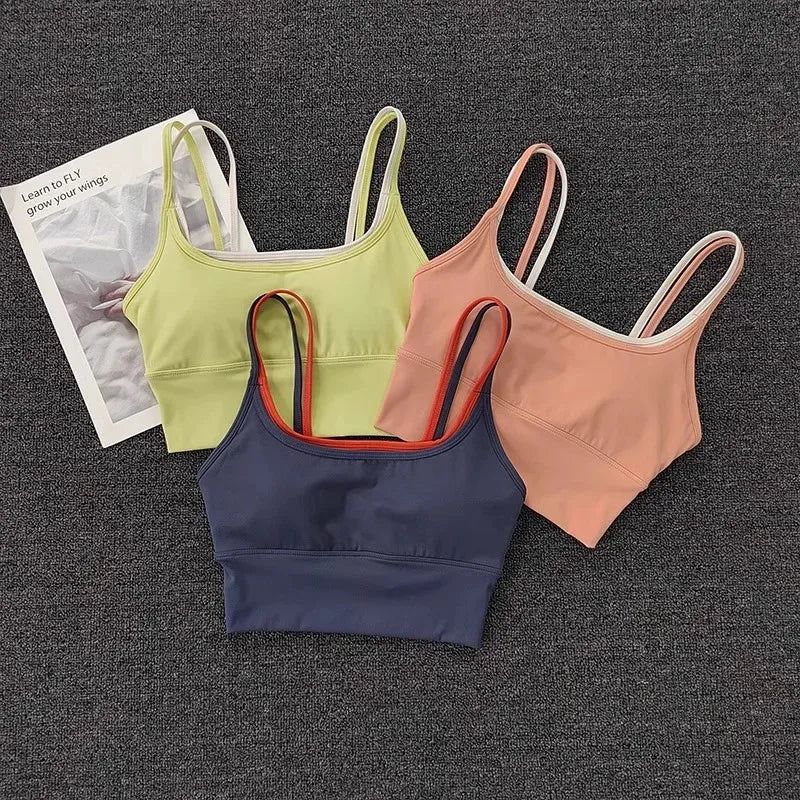 Shockproof Sports Bra Womens Slim Elastic Fitness Underwear  Gym Breathable Yoga Crop Top Sportswear The Clothing Company Sydney