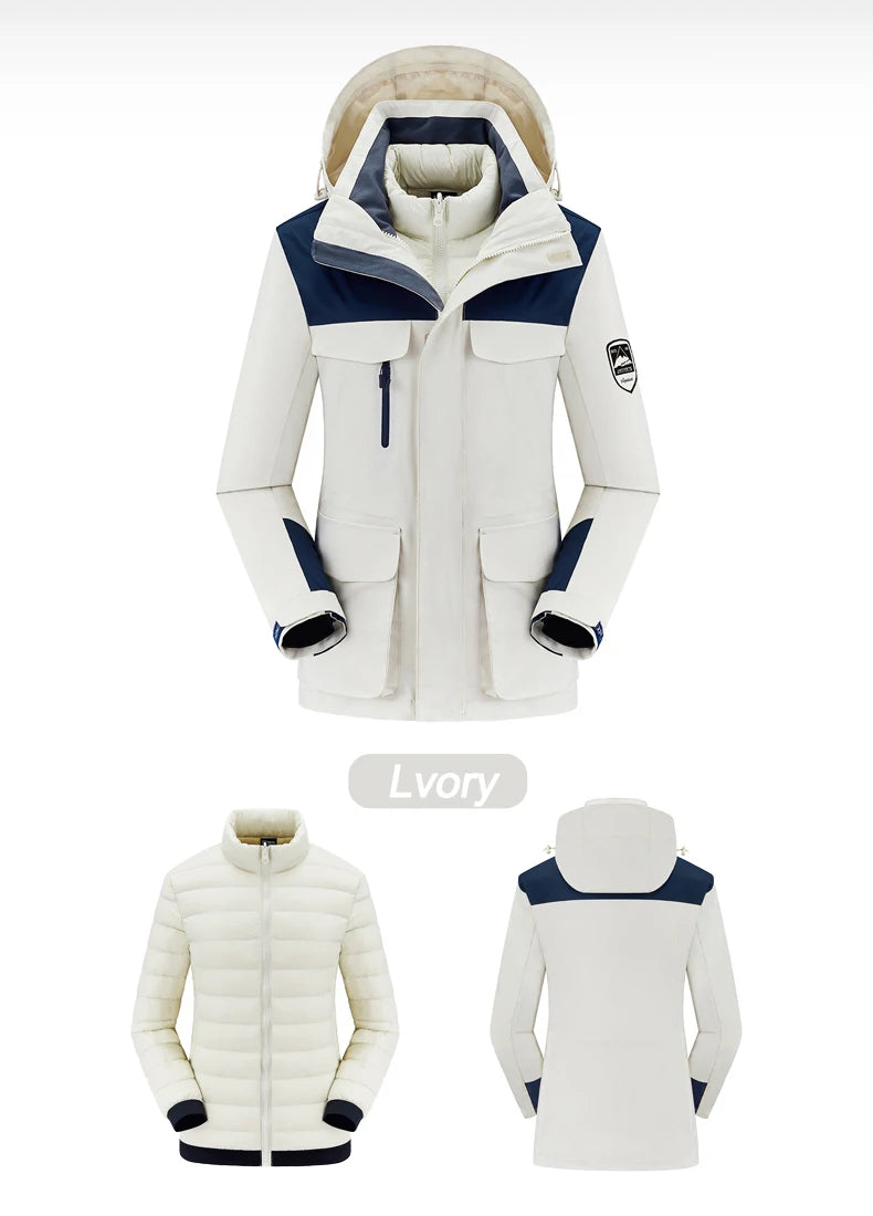 Ski Suit Snowboard Suits Women Windproof Waterproof Warm Thicken Snow Pants And Down Jacket Ski Clothes Set - The Clothing Company Sydney