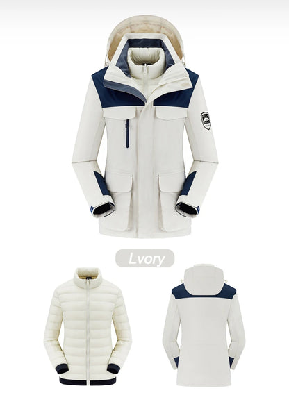 Ski Suit Snowboard Suits Women Windproof Waterproof Warm Thicken Snow Pants And Down Jacket Ski Clothes Set - The Clothing Company Sydney