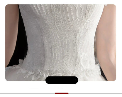 Long Back Light Wedding Dress Princess Fluffy Trailing Cake Skirt  Wedding Dress The Clothing Company Sydney