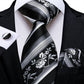 Designer Striped Silk Classic Ties For Men Wedding Accessories Gift For Men Neck Tie Set Pocket Square Cufflinks Set - The Clothing Company Sydney