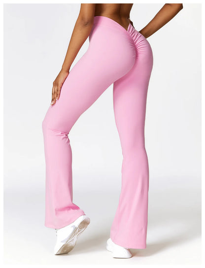 Women's Gym Yoga Pants Rear V-Shaped Peach Fitness High Waist Long Pants Women Hip Push UP Women's Flared Pants The Clothing Company Sydney